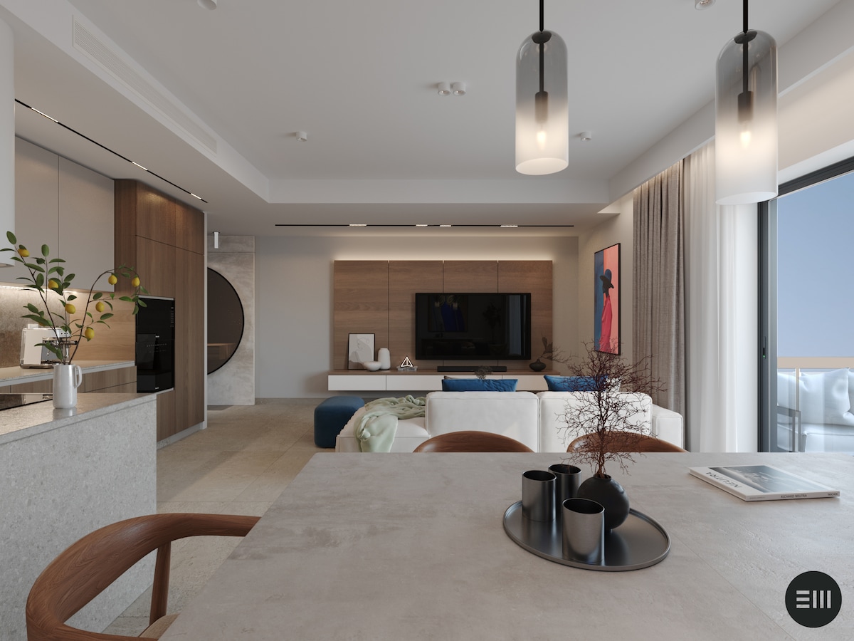 Wspaniały luksusowy apartament z jedną sypialnią 5D